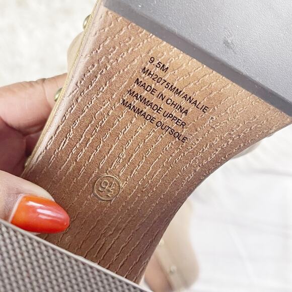 MIA Analie Women's Brown Studded Rounded Closed Toe Platform Clogs Size 9.5 - Picture 7 of 8